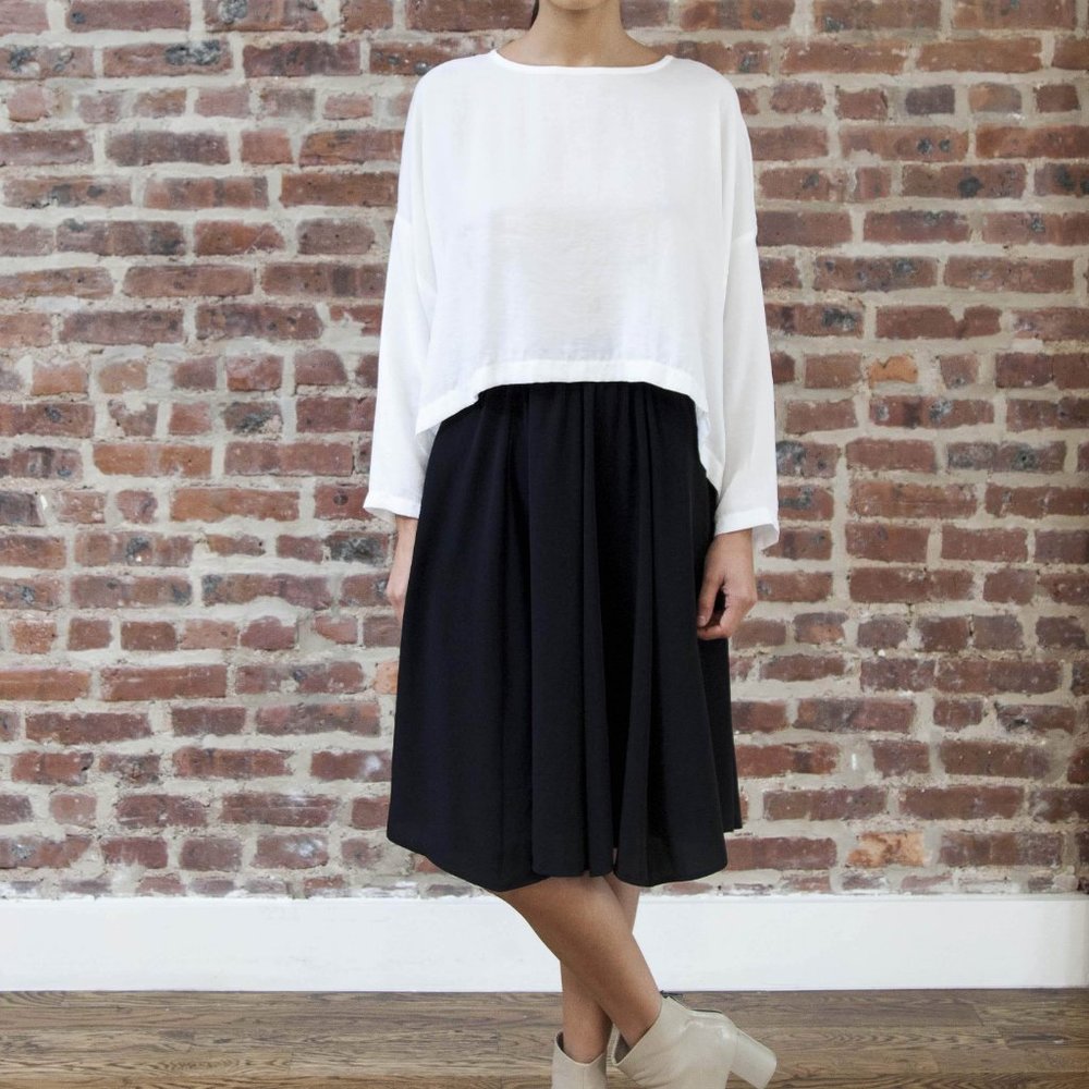 Mimu Maxi peek skirt, black, size S